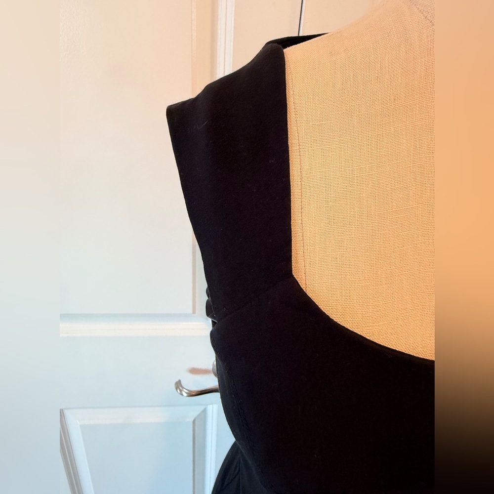 Black Bodycon Mini Dress Size 4 Sleeveless Little Black Dress - Picture 5 of 9